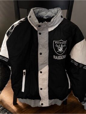 NFL Las Vegas Raiders Black and Gray Bomber Jacket